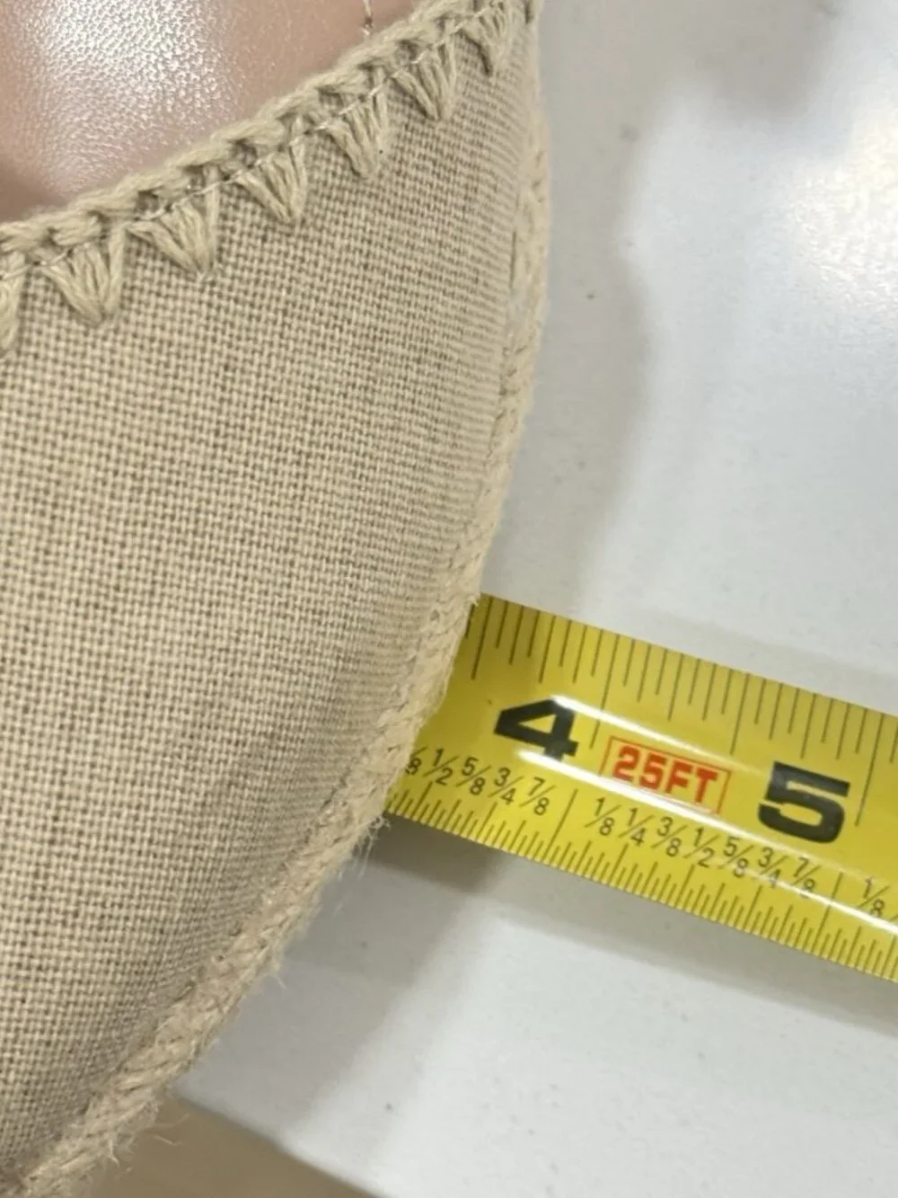 Draper James Tan Canvas Jut Espadrille Wedges Size 8.5 Ankle Wrap Coastal Summer